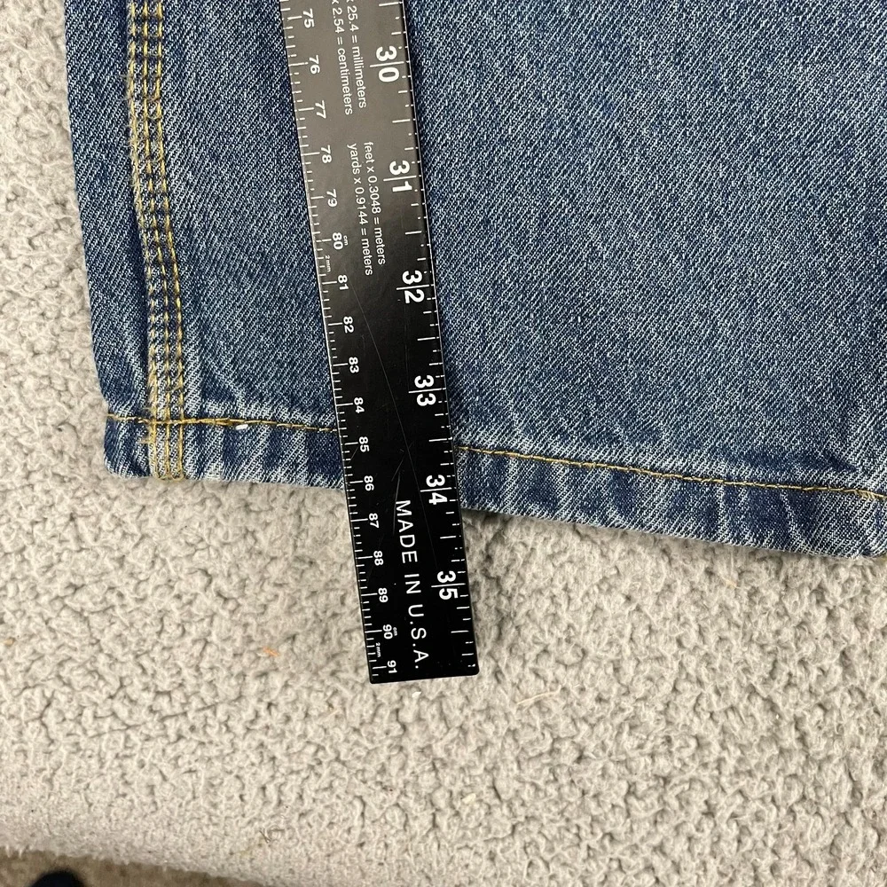 NWT Full Blue Carpenter Jeans Men 34x34 Dark Wash Relaxed Fit Workwear Denim